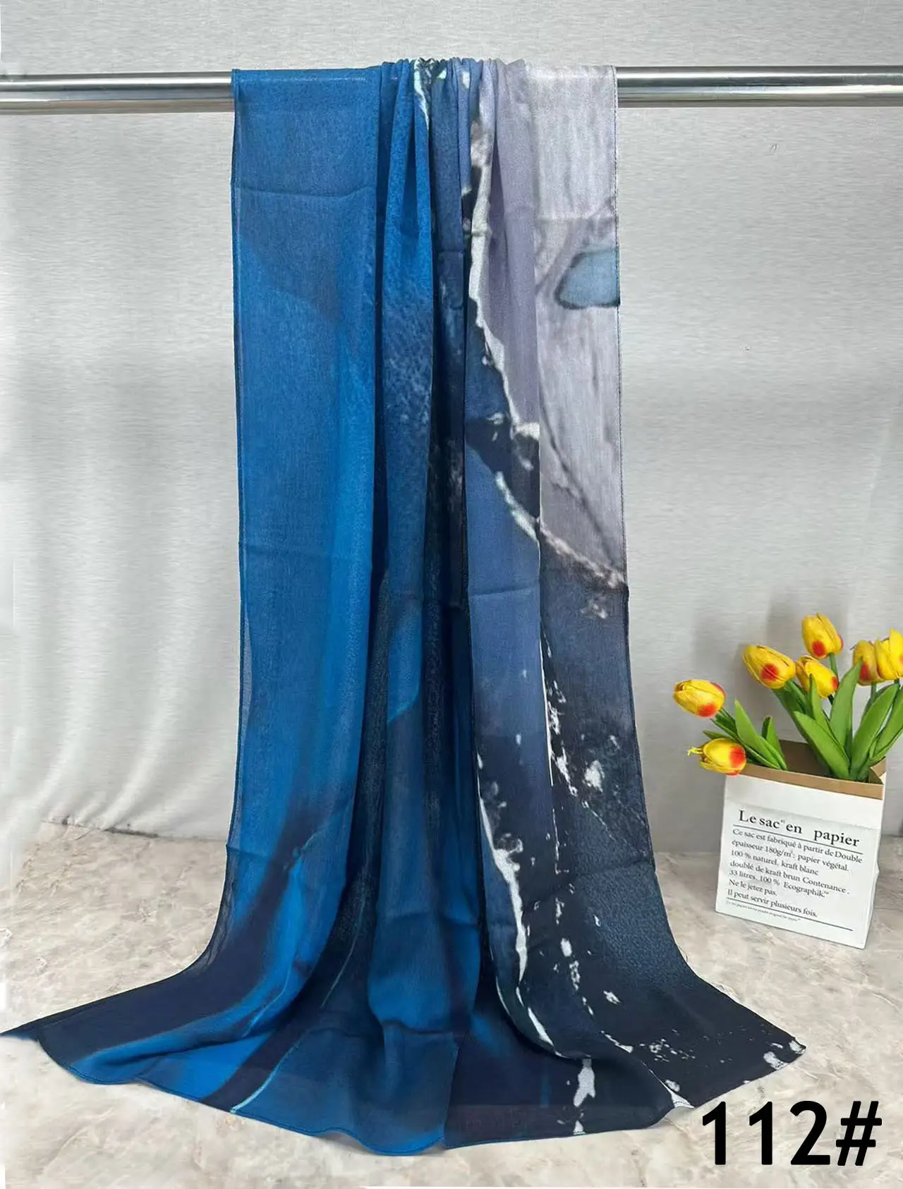 Single-Sided Printed Permeable Shawl for Women - Image 6