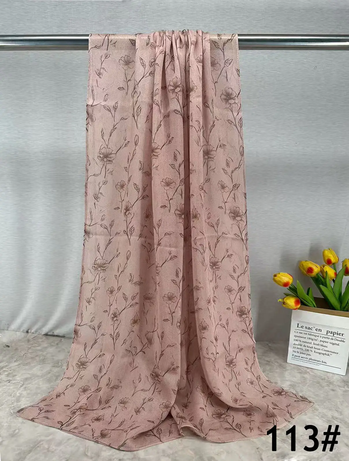 Single-Sided Printed Permeable Shawl for Women - Image 7