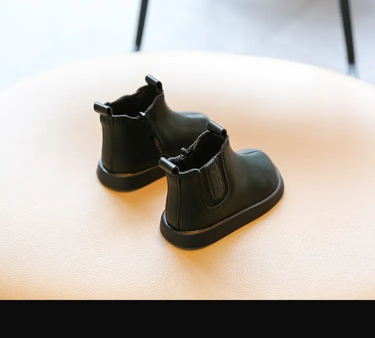 White Leather Short Boots for Baby Girls with Soft Sole — feature 13
