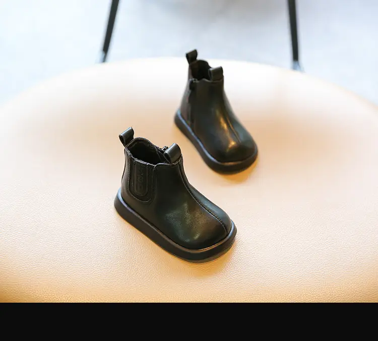 White Leather Short Boots for Baby Girls with Soft Sole — feature 14