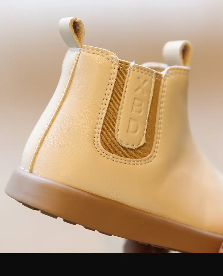 White Leather Short Boots for Baby Girls with Soft Sole — feature 17