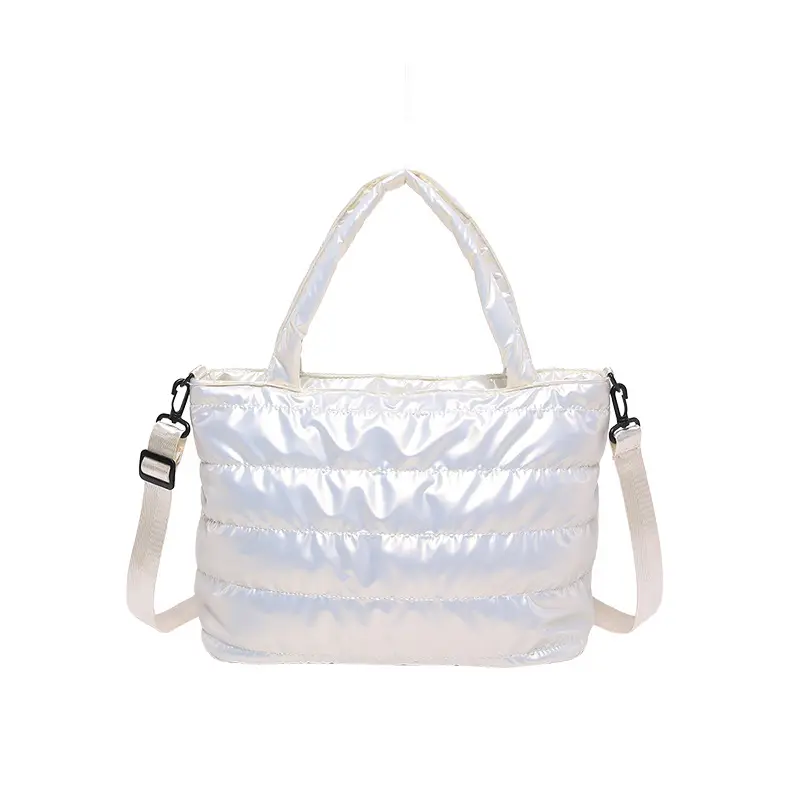 Glossy Pearlescent New Tote Bag Autumn Winter Large Capacity - Image 4