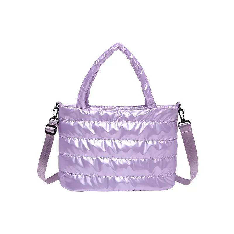 Glossy Pearlescent New Tote Bag Autumn Winter Large Capacity - Image 5