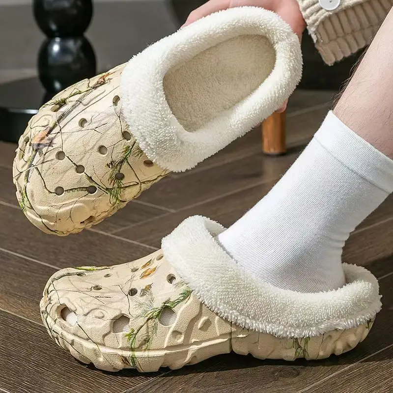 New Factory Winter Men's Cotton Slippers Non-Slip Thick