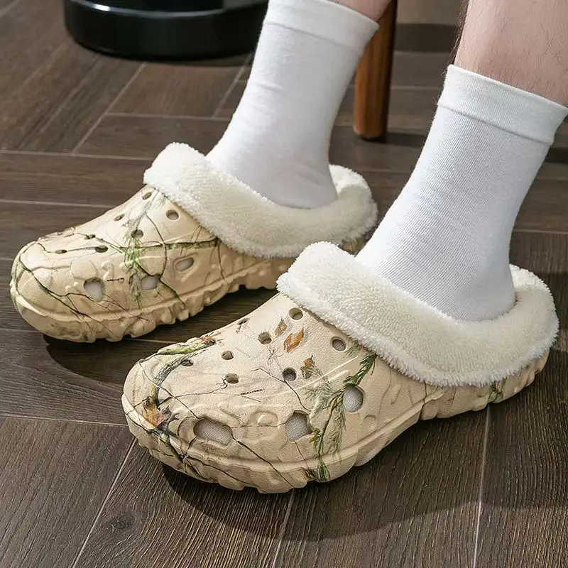 New Factory Winter Men's Cotton Slippers Non-Slip Thick