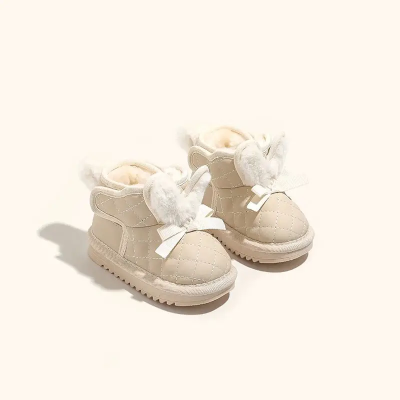 Baby Girl Fleece Lined Snow Boots Black