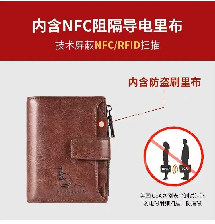 Carefully Selected High-Quality Kangaroo Oil Wax Leather Driver's License Wallet, Card Holder, Multifunctional Document Holder, Card Case, Driving License, Business Card — feature 2