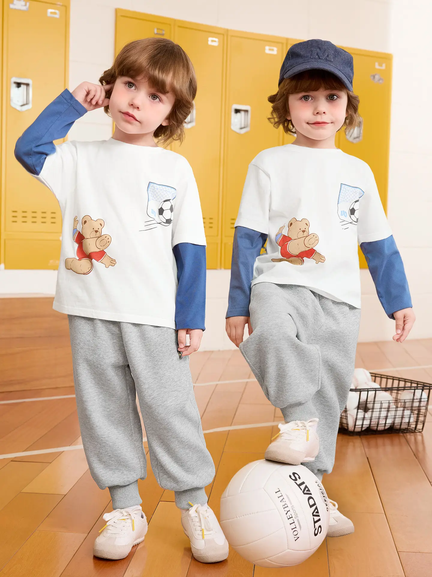 Boys Bear Two-Piece T-Shirt Set Cotton Grey Pants Autumn 2025 - Image 7