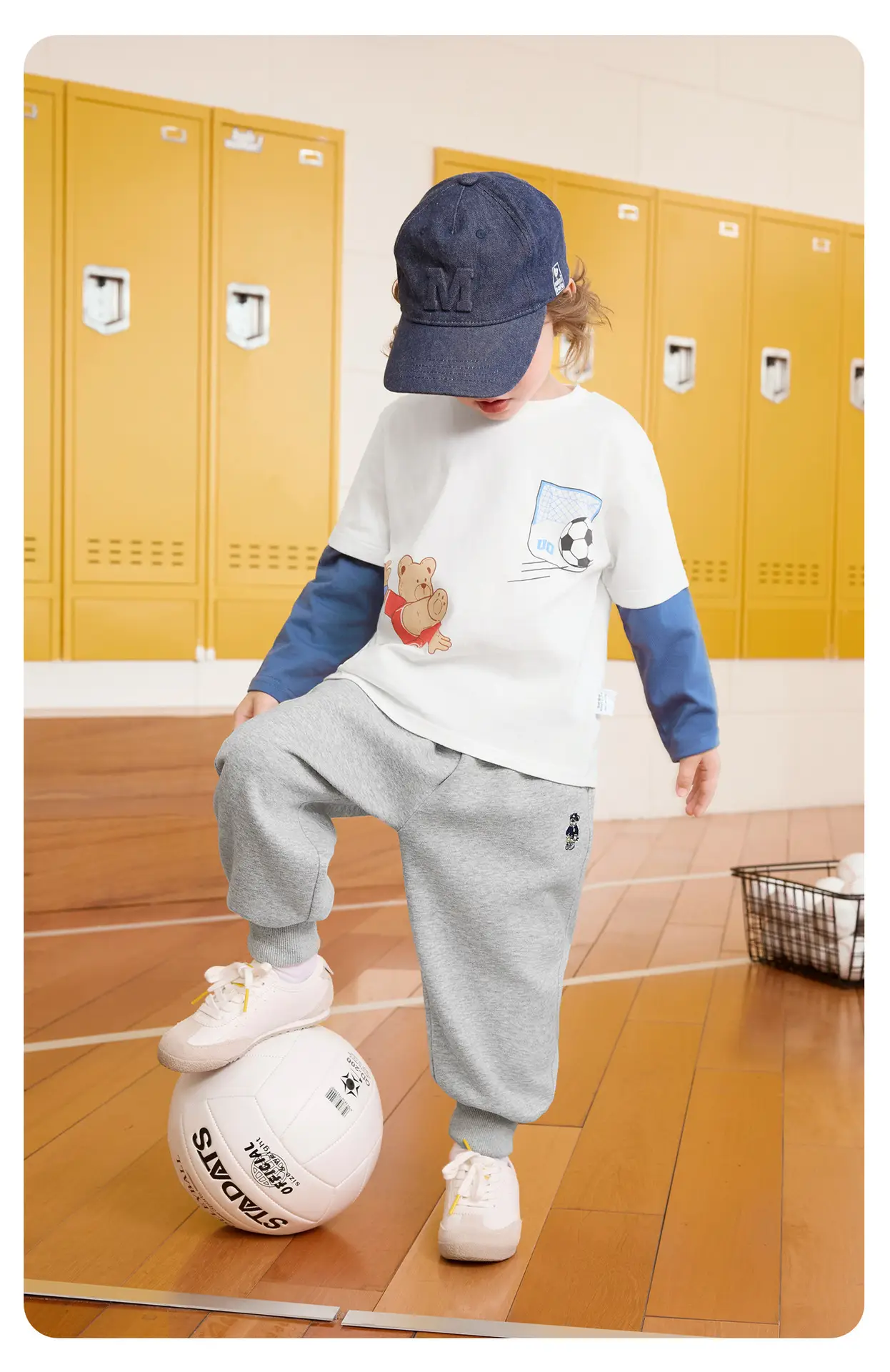 Boys Bear Two-Piece T-Shirt Set Cotton Grey Pants Autumn 2025 — feature 14