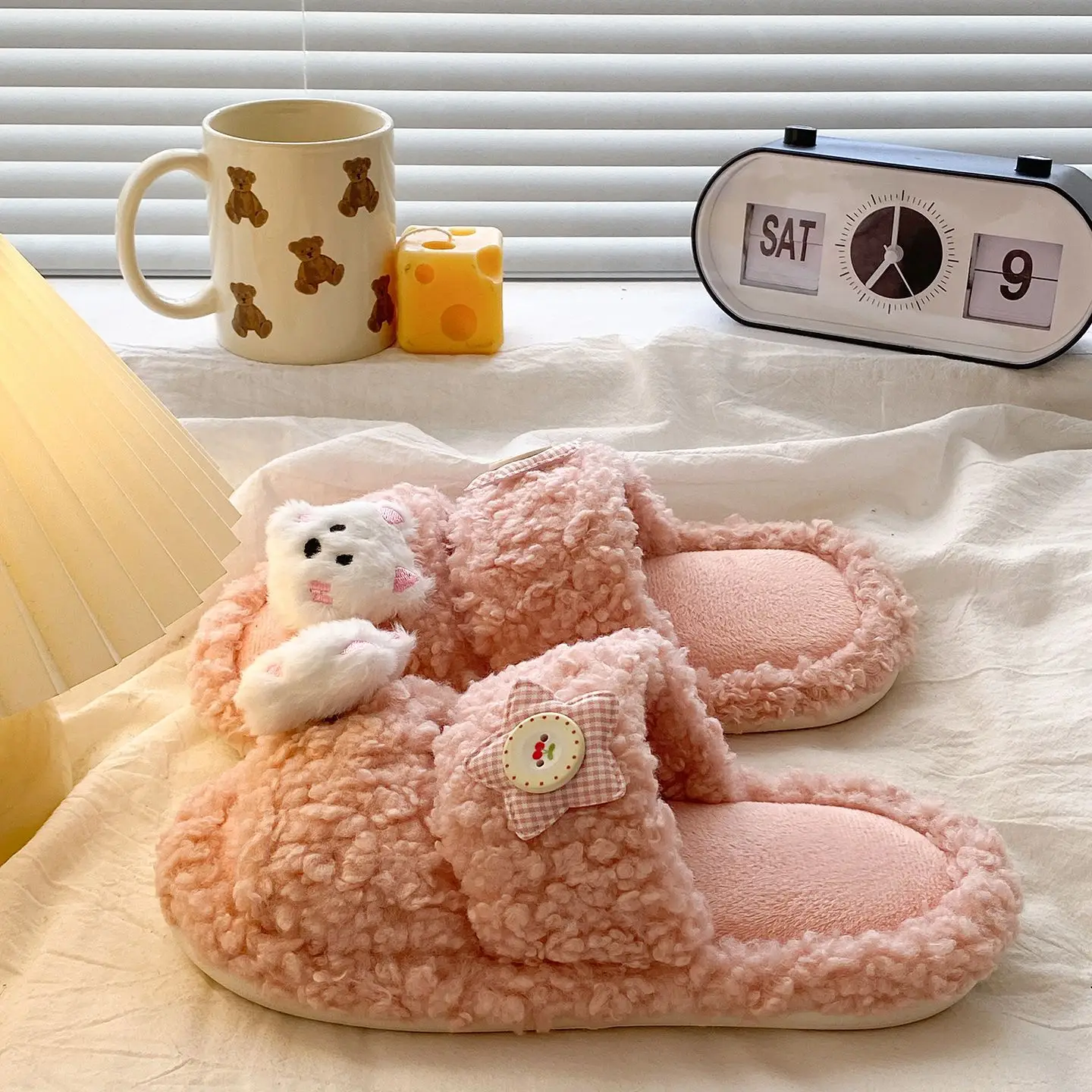 Winter Furry Cartoon Puppy Flats for Women - Image 5