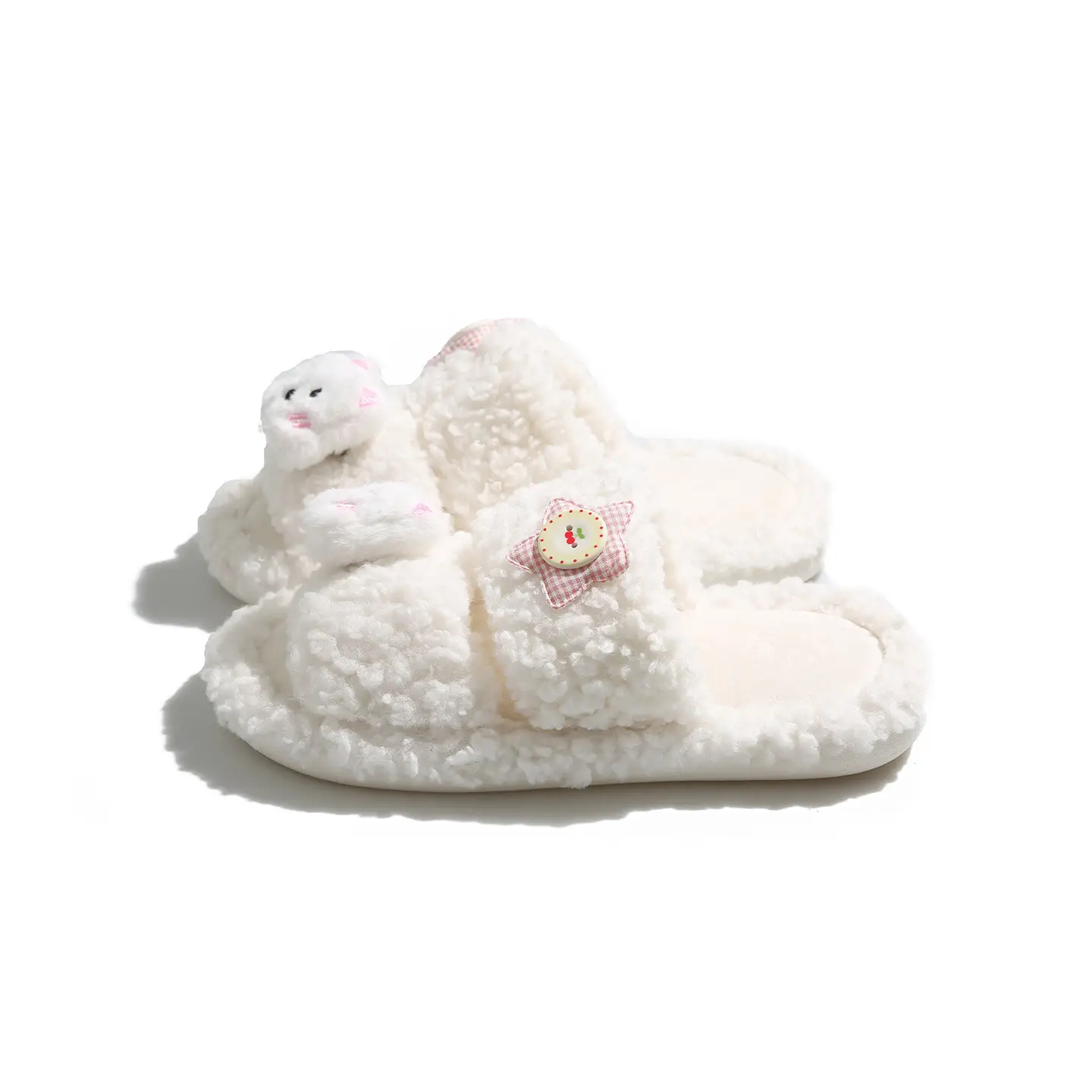 Winter Furry Cartoon Puppy Flats for Women - Image 7