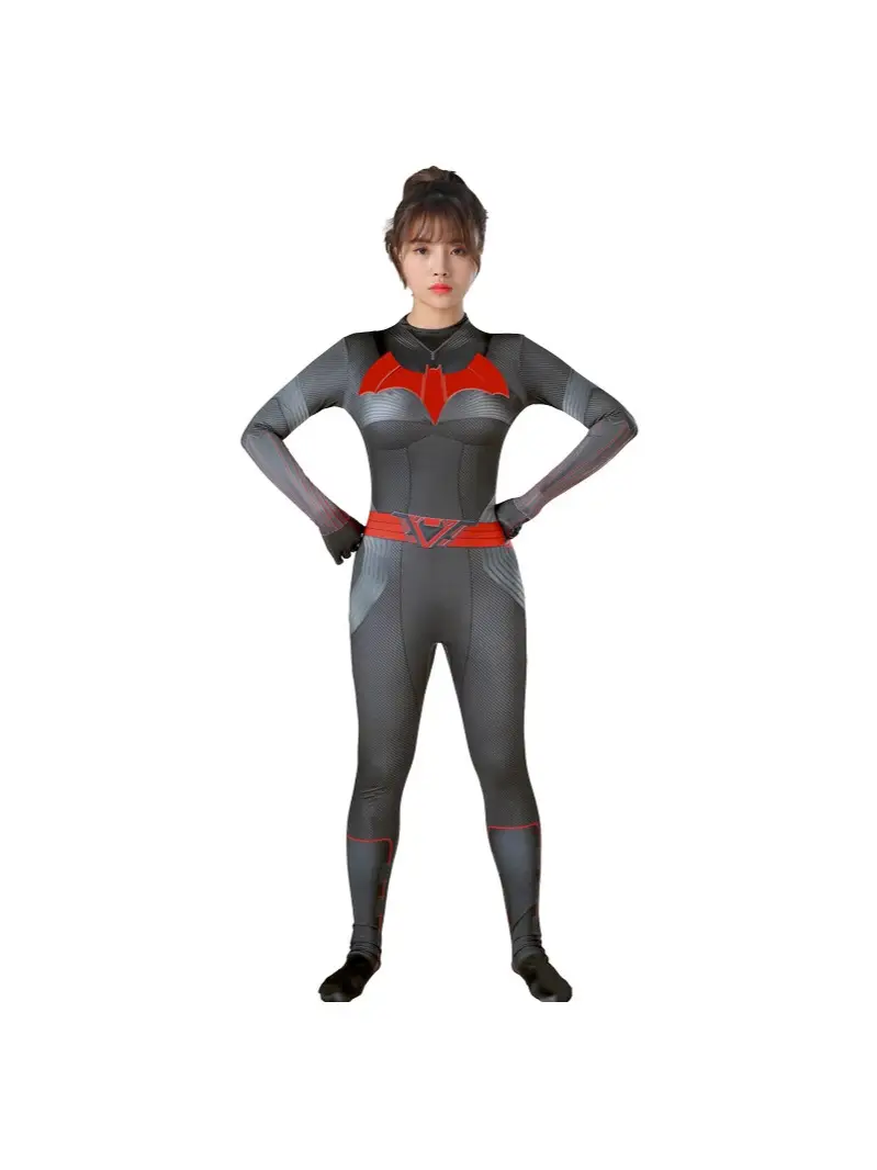 Halloween Children's Cosplay Muscle Batman New Muscle Superman Tight-Fitting Jumpsuit Costume Role-Playing Outfit