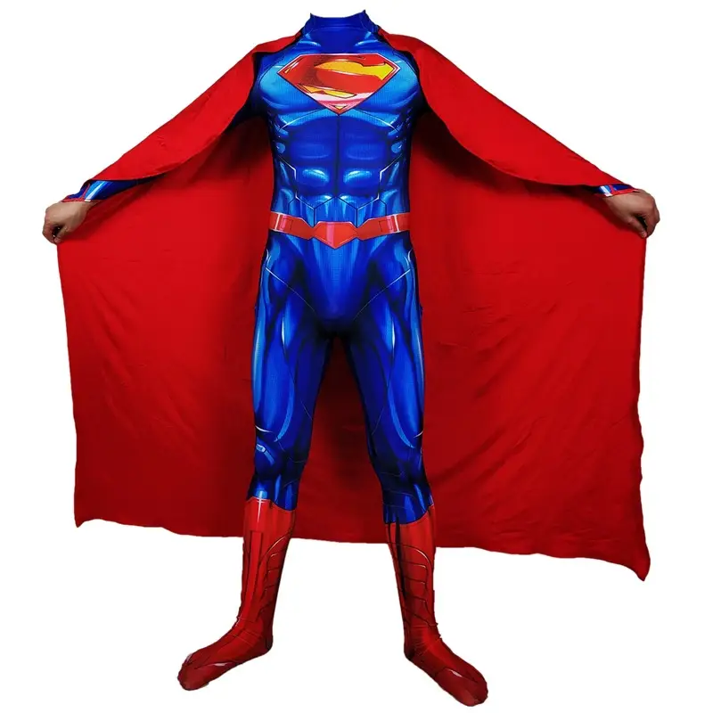 Halloween Children's Cosplay Muscle Batman New Muscle Superman Tight-Fitting Jumpsuit Costume Role-Playing Outfit