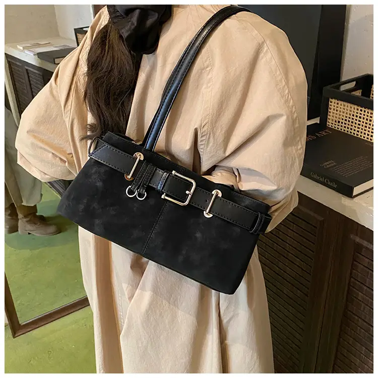 Women Retro Frosted Handheld Tote Bag Brown 2025 — feature 19