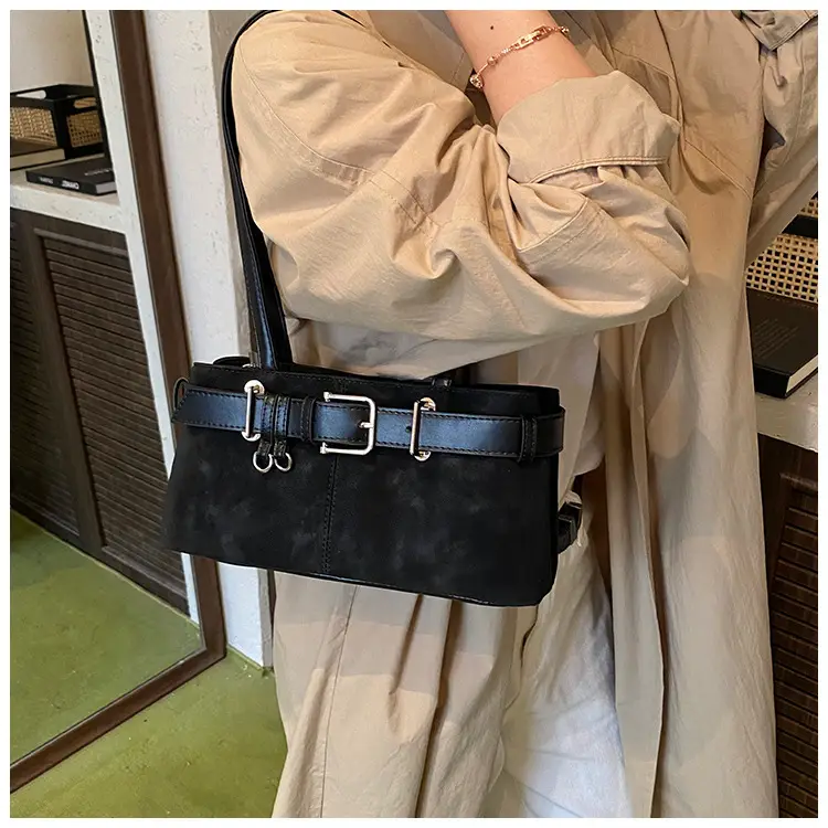 Women Retro Frosted Handheld Tote Bag Brown 2025 — feature 20