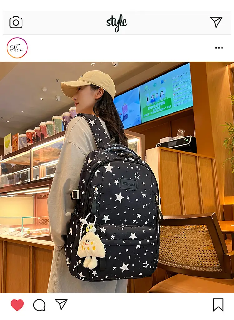 Nanfeng Starry Blue Women's Backpack Large Capacity — feature 2