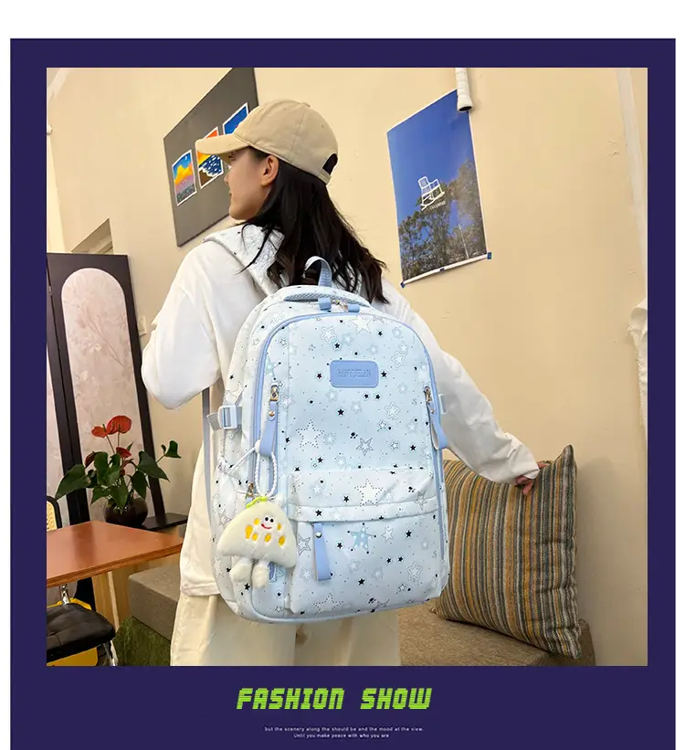 Nanfeng Starry Blue Women's Backpack Large Capacity — feature 3