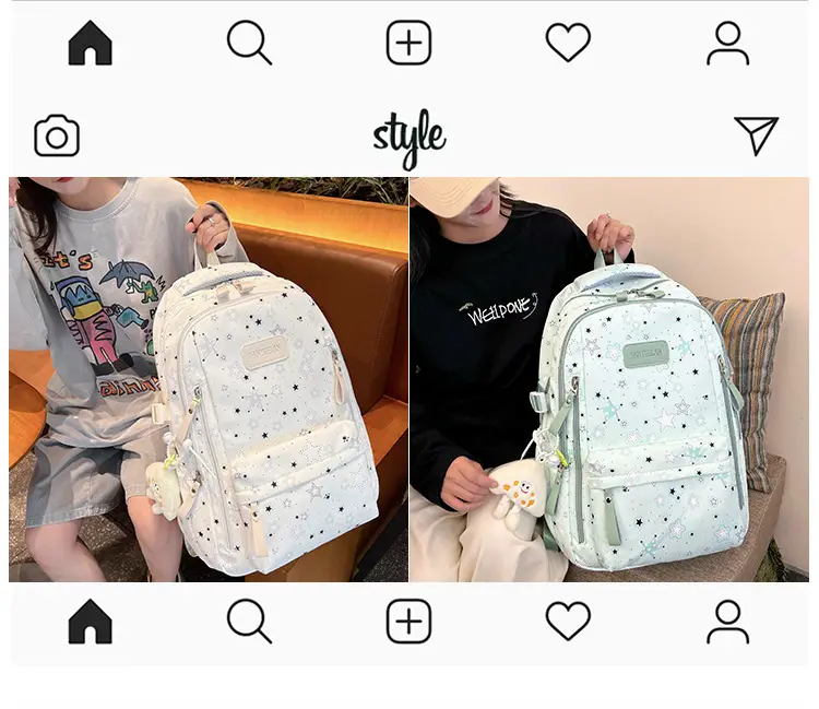 Nanfeng Starry Blue Women's Backpack Large Capacity — feature 4