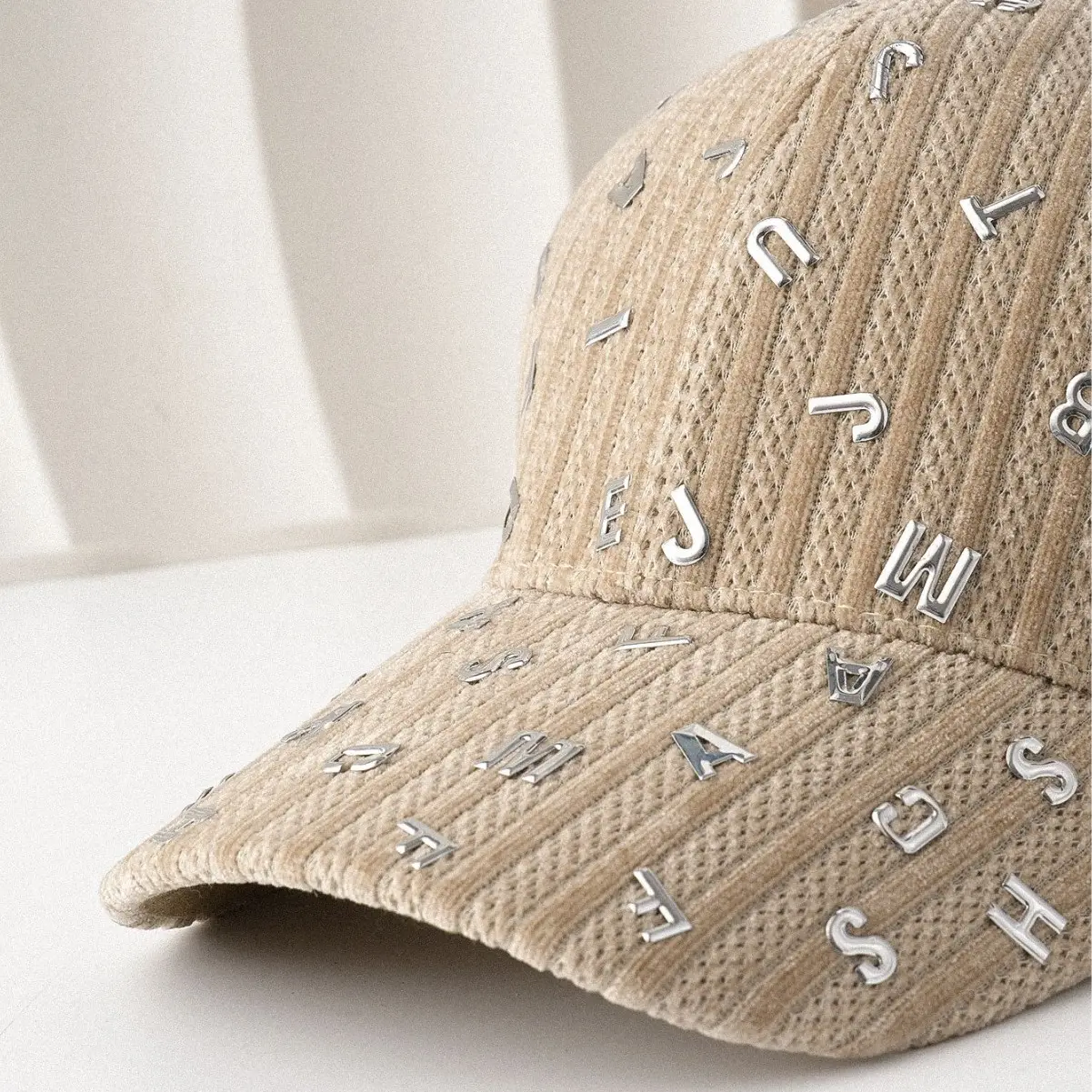 Autumn Winter Baseball Cap with Metal Letter Decal - Image 6