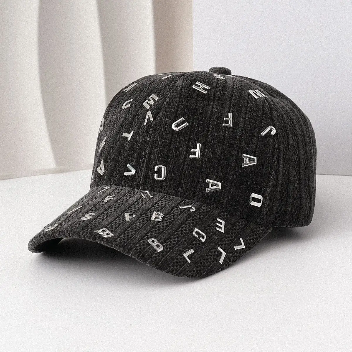 Autumn Winter Baseball Cap with Metal Letter Decal - Image 7