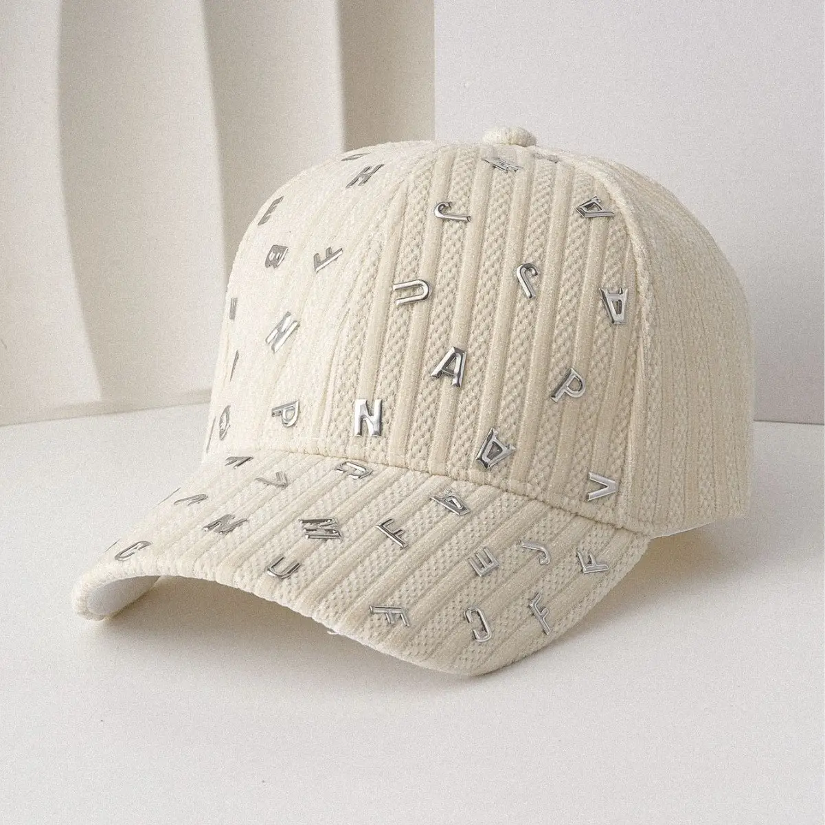 Autumn Winter Baseball Cap with Metal Letter Decal - Image 8
