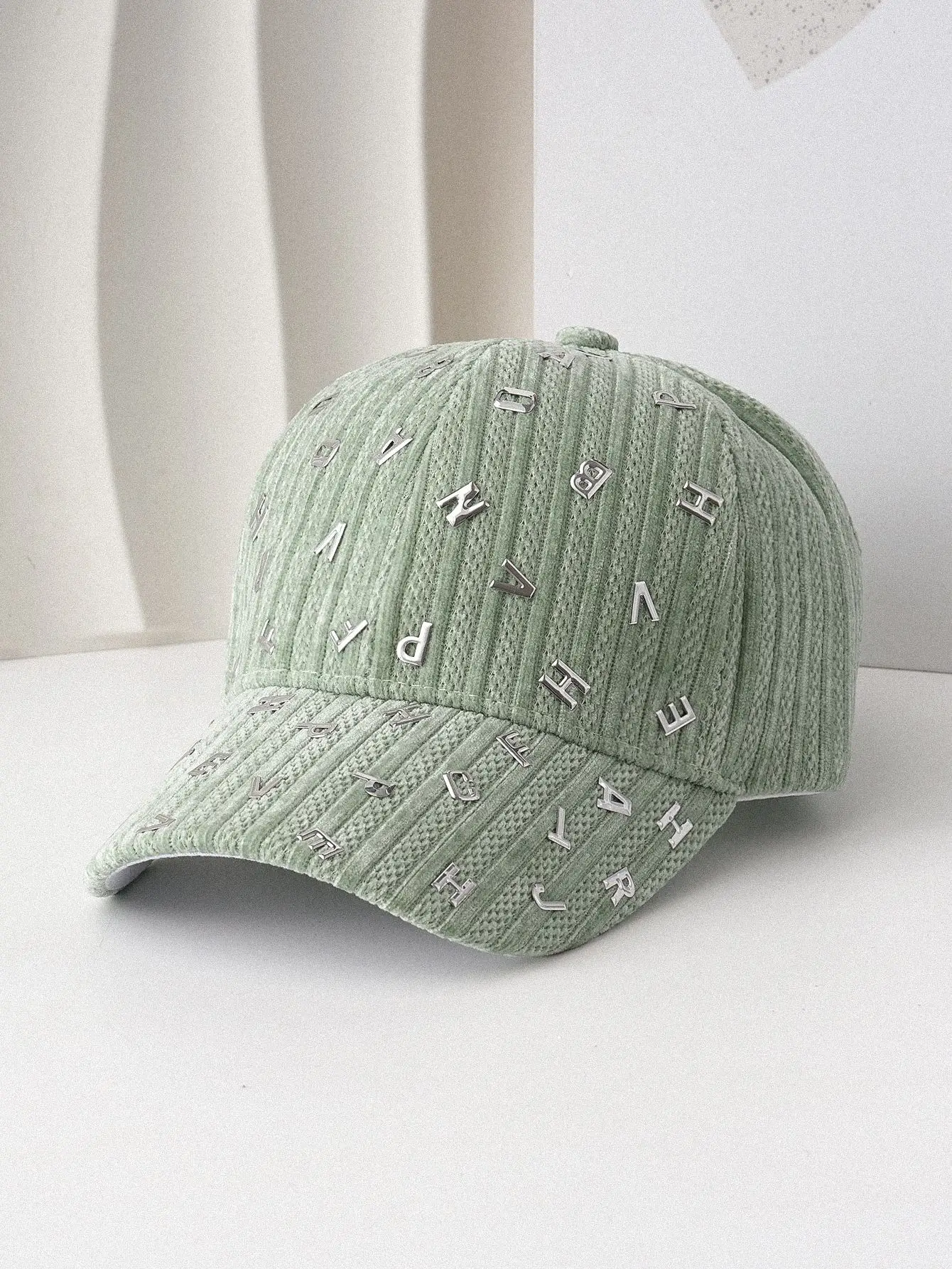 Autumn Winter Baseball Cap with Metal Letter Decal - Image 3