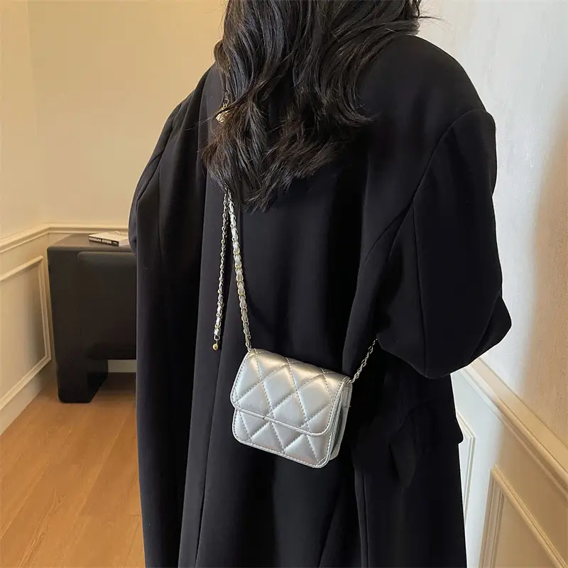 Red Korean Style Mini Crossbody Bag for Girls