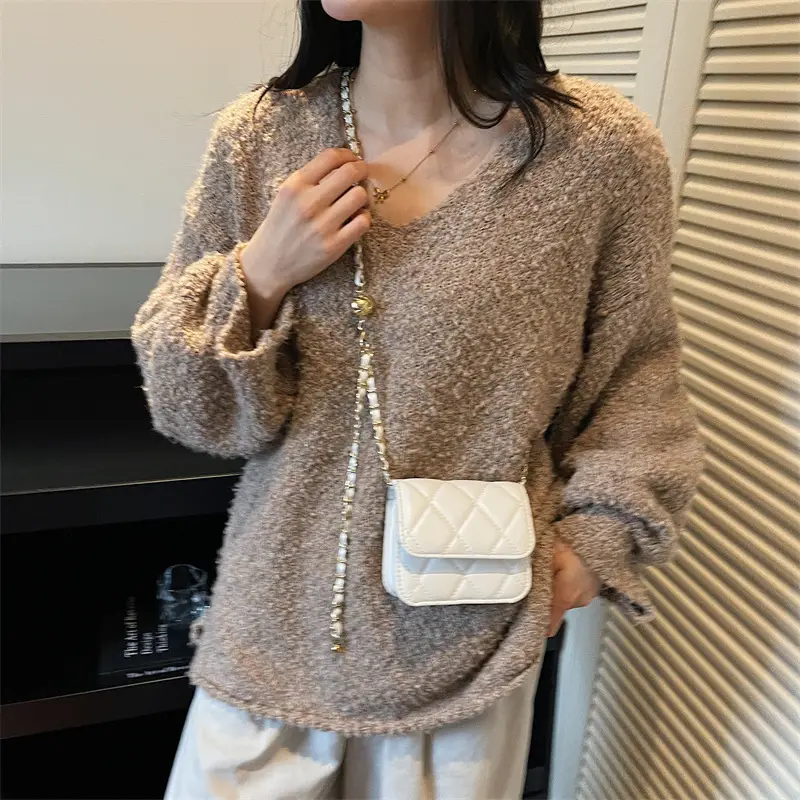 Red Korean Style Mini Crossbody Bag for Girls