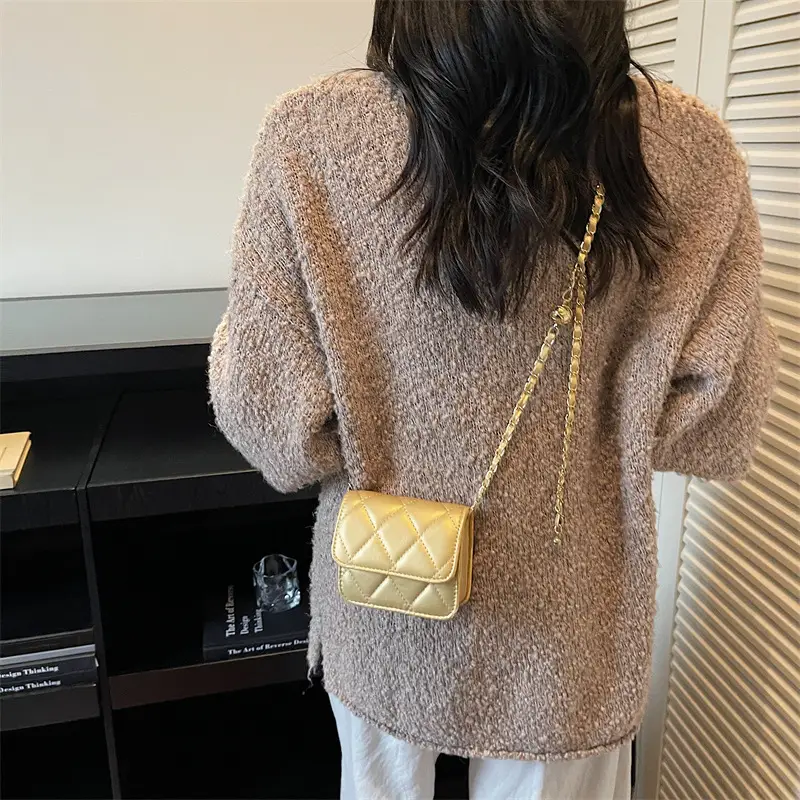 Red Korean Style Mini Crossbody Bag for Girls