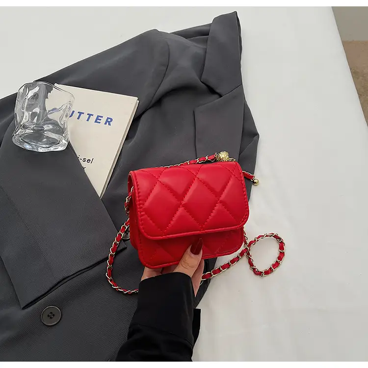 Red Korean Style Mini Crossbody Bag for Girls — feature 15