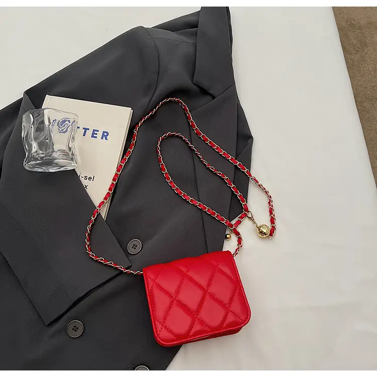 Red Korean Style Mini Crossbody Bag for Girls — feature 8