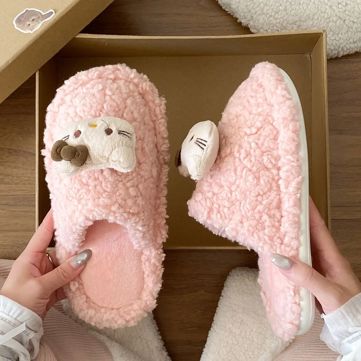 2025 Winter Cartoon Furry Cotton Slippers for Women — feature 22