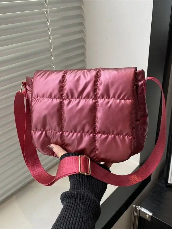 Pink Quilted Shoulder Bag for Women 2026