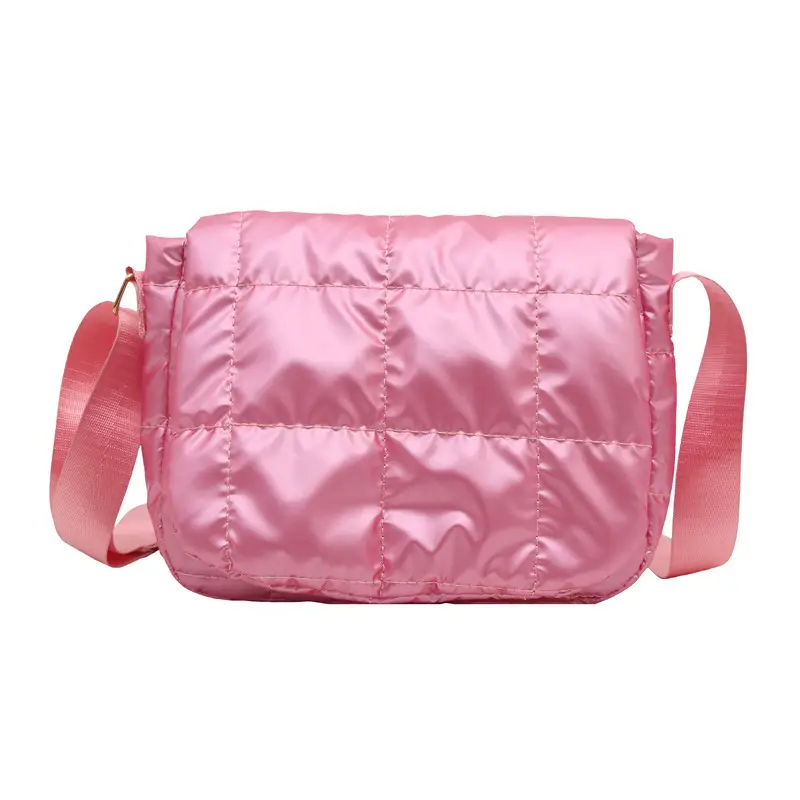 Pink Quilted Shoulder Bag for Women 2026
