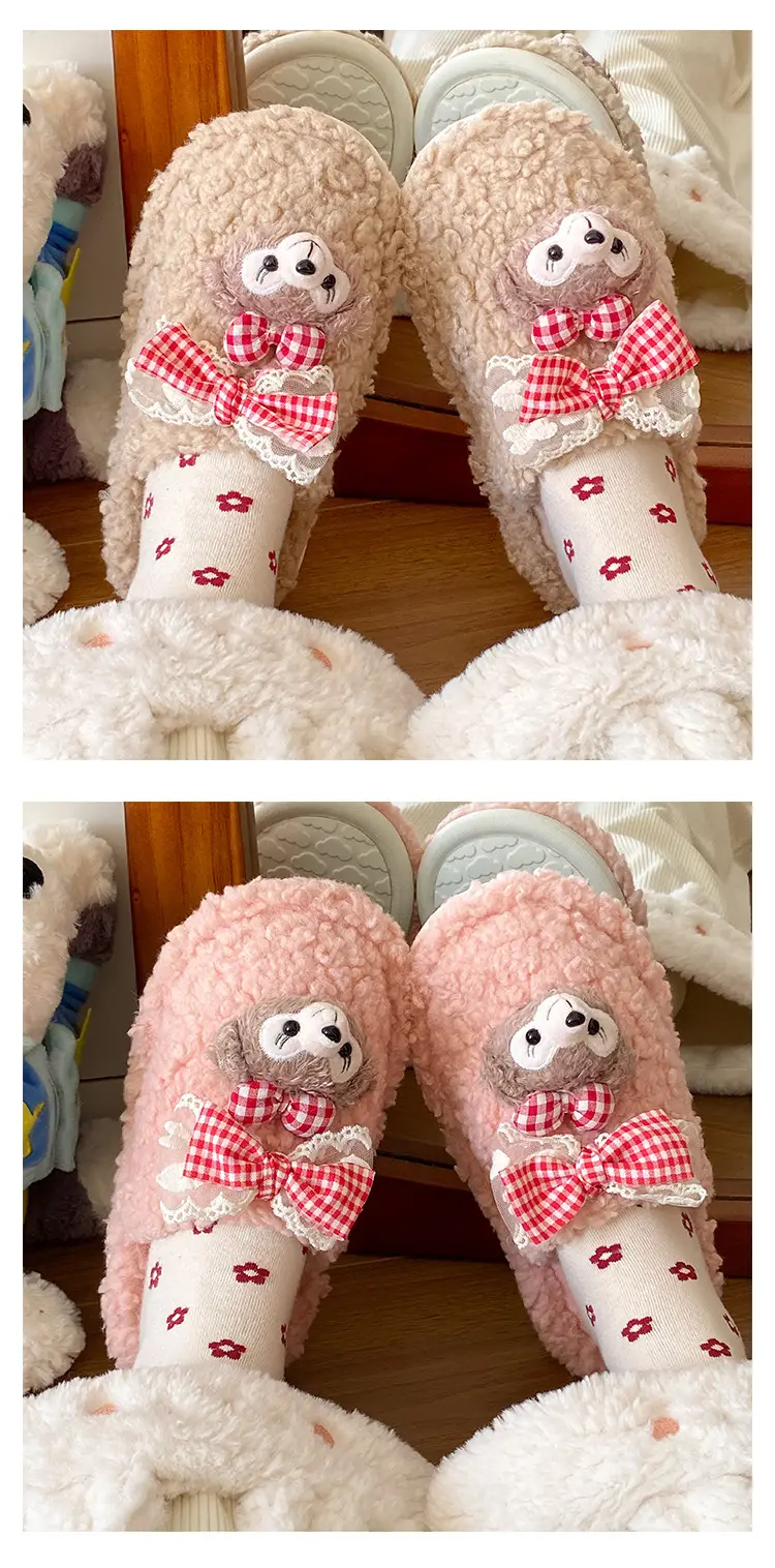 Cute Furry Slippers Women 2025 Warm Cotton — feature 14
