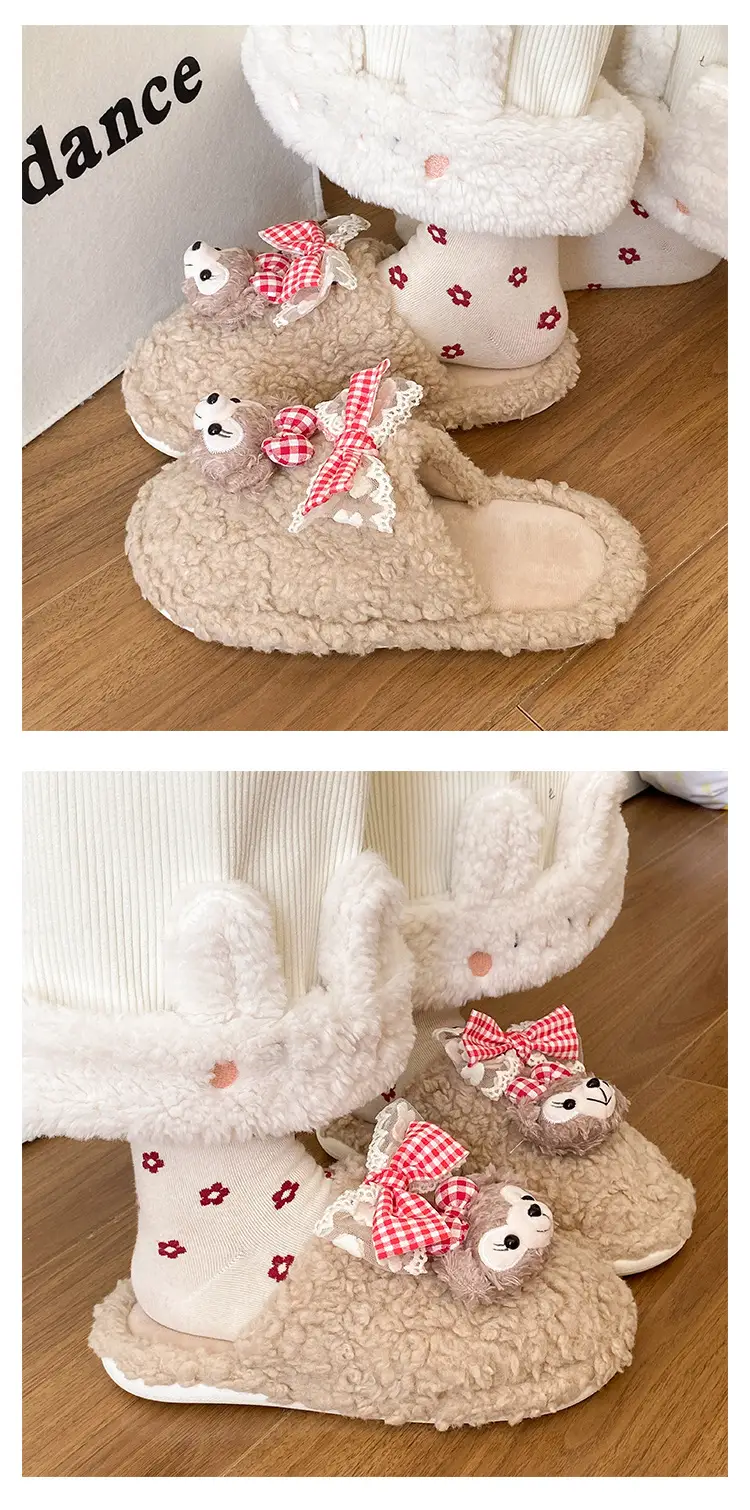 Cute Furry Slippers Women 2025 Warm Cotton — feature 16