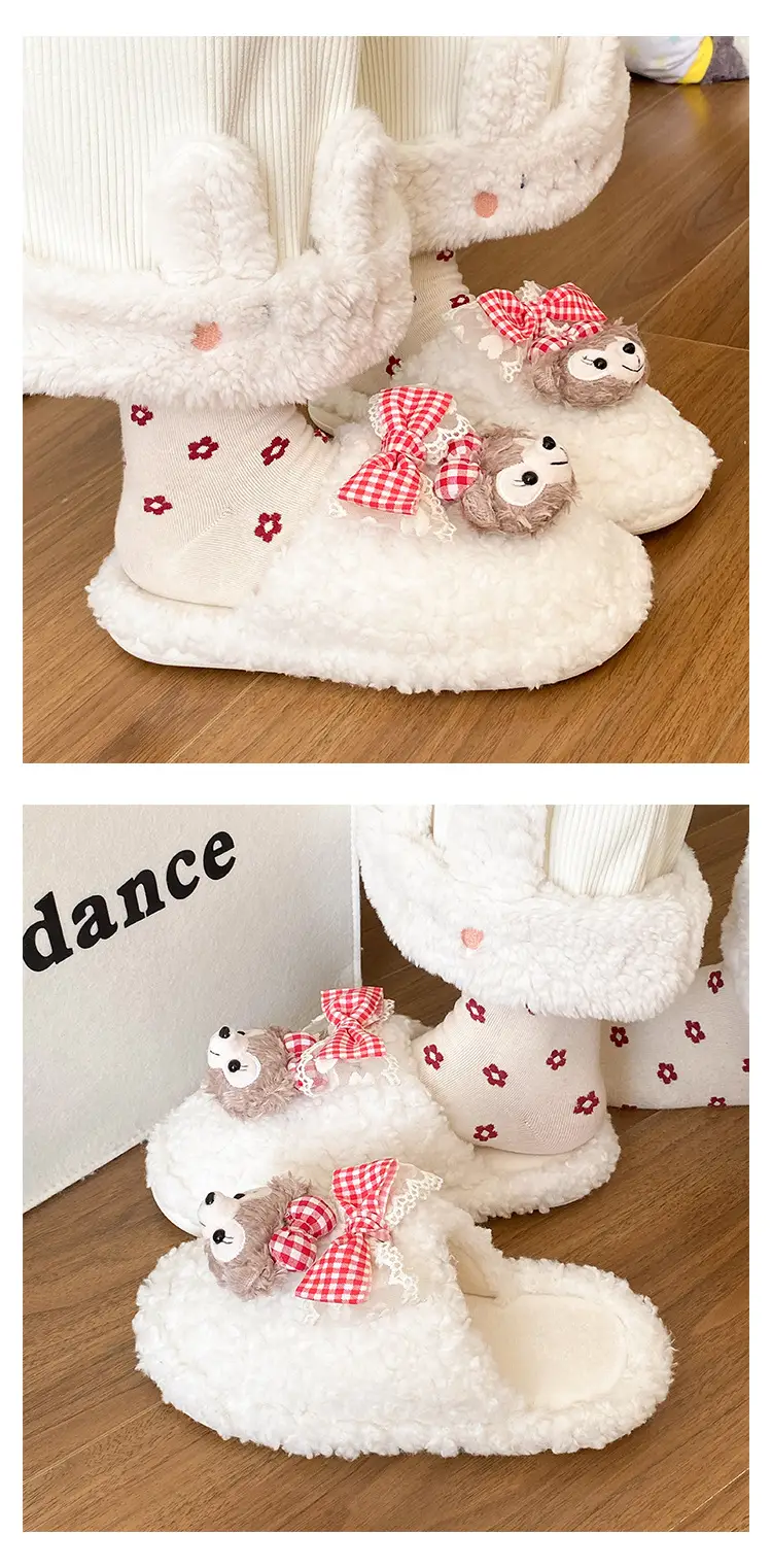 Cute Furry Slippers Women 2025 Warm Cotton — feature 17
