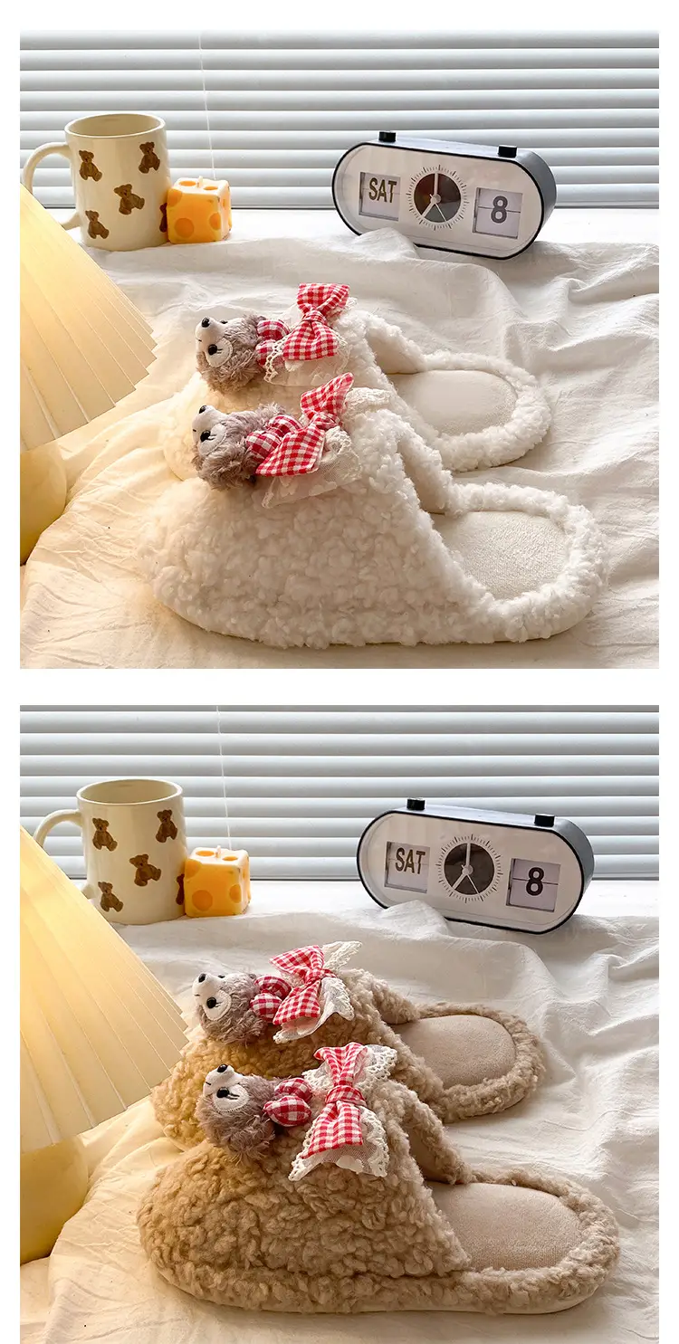 Cute Furry Slippers Women 2025 Warm Cotton — feature 18