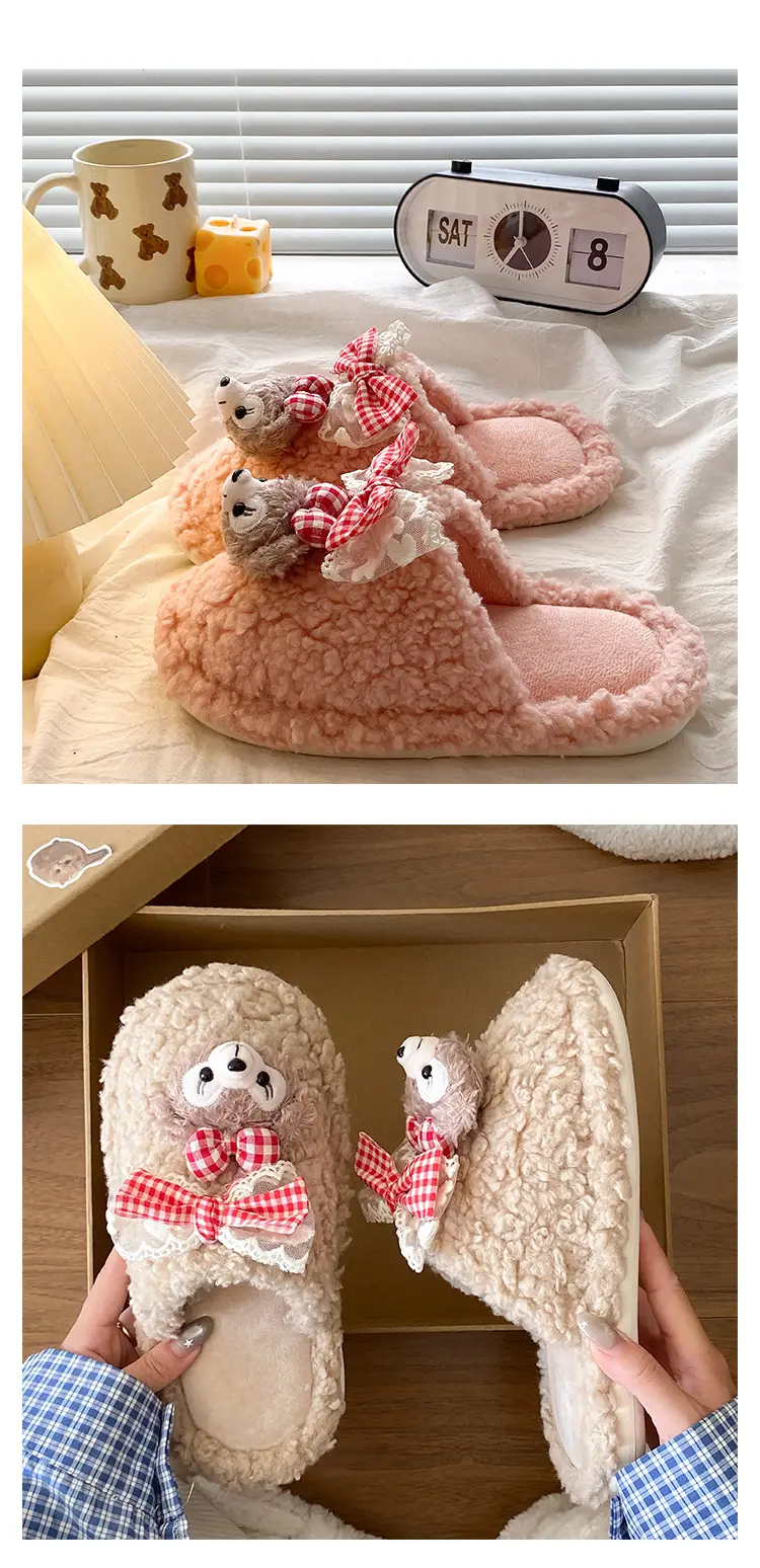 Cute Furry Slippers Women 2025 Warm Cotton — feature 19
