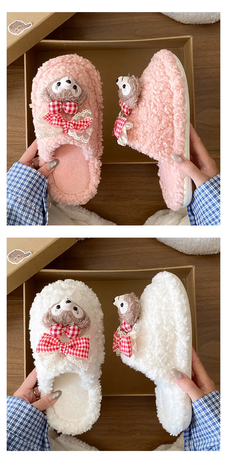 Cute Furry Slippers Women 2025 Warm Cotton — feature 20