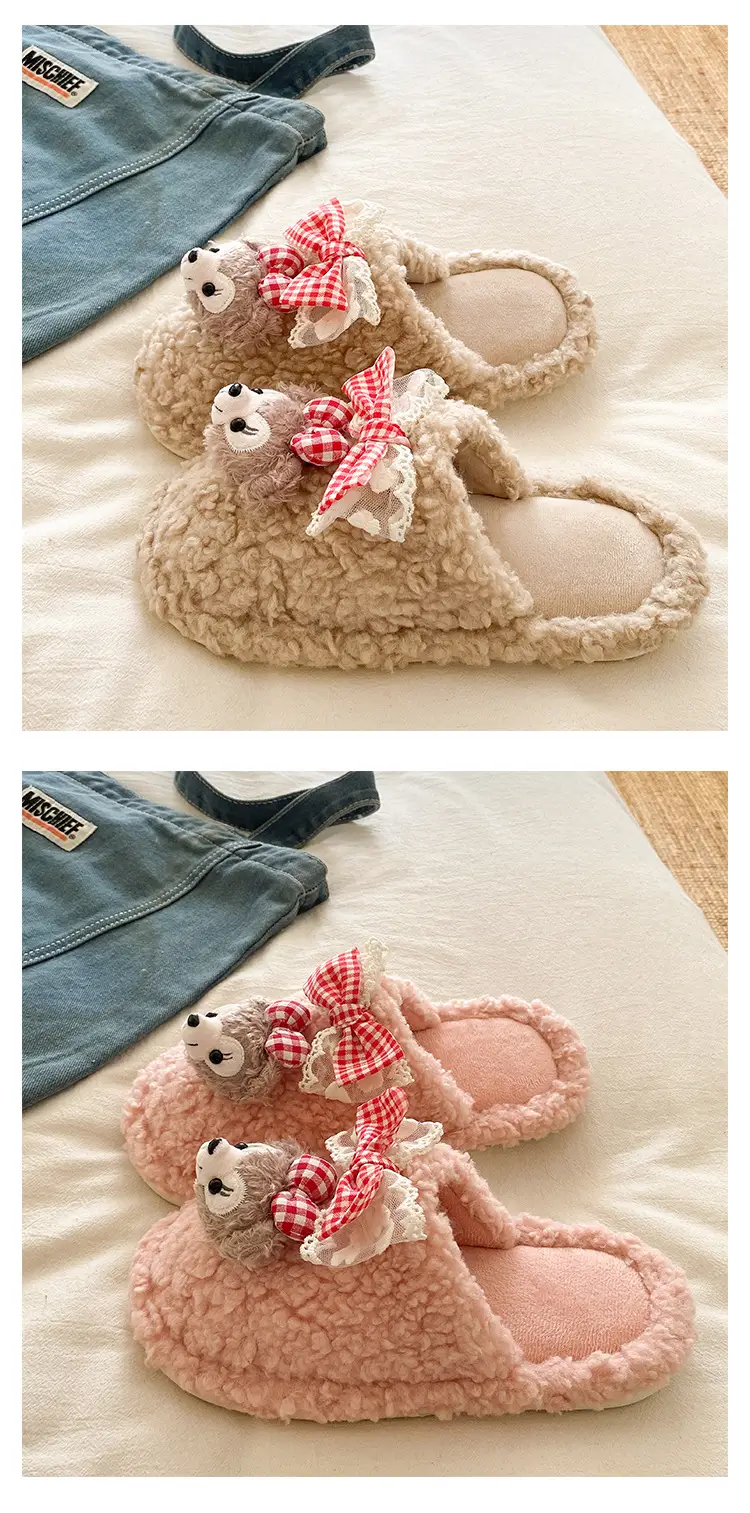 Cute Furry Slippers Women 2025 Warm Cotton — feature 21