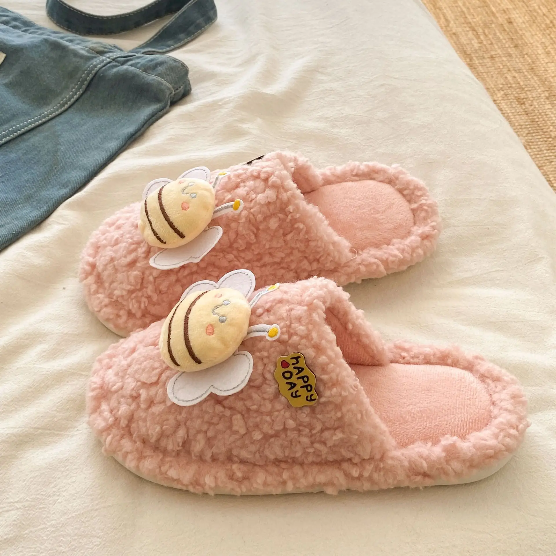 Cute Furry Slippers Women 2025 Warm Cotton - Image 10
