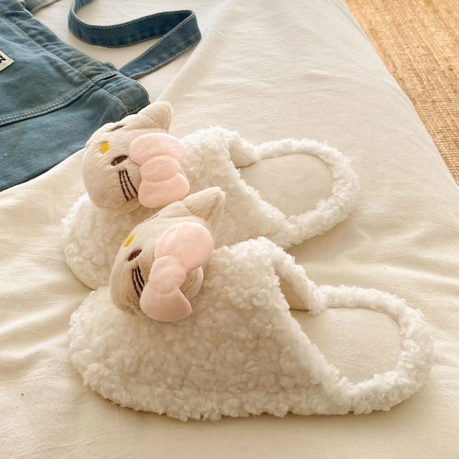 Cute Furry Slippers Women 2025 Warm Cotton - Image 14