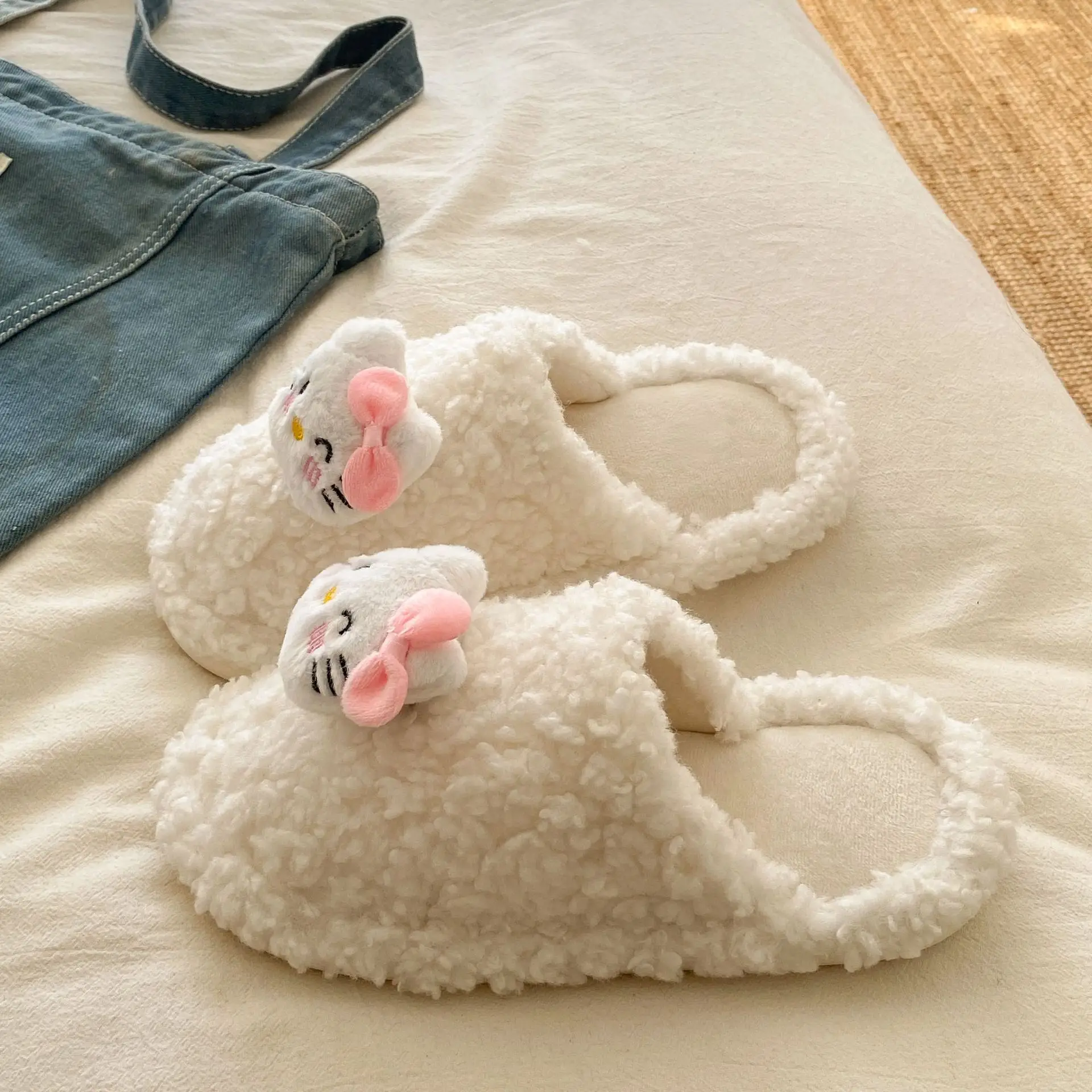 Cute Furry Slippers Women 2025 Warm Cotton - Image 17