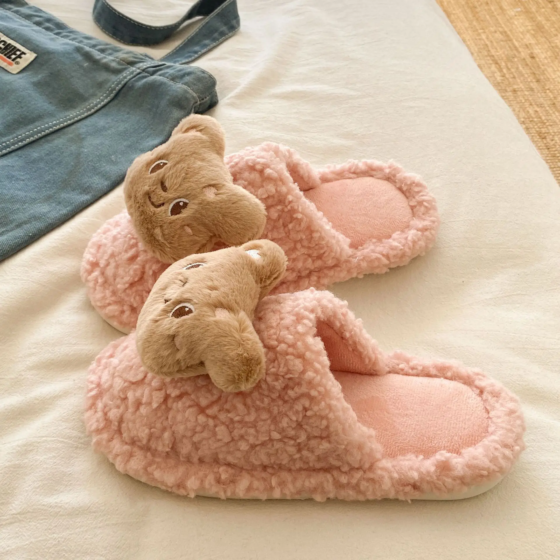 Cute Furry Slippers Women 2025 Warm Cotton - Image 19