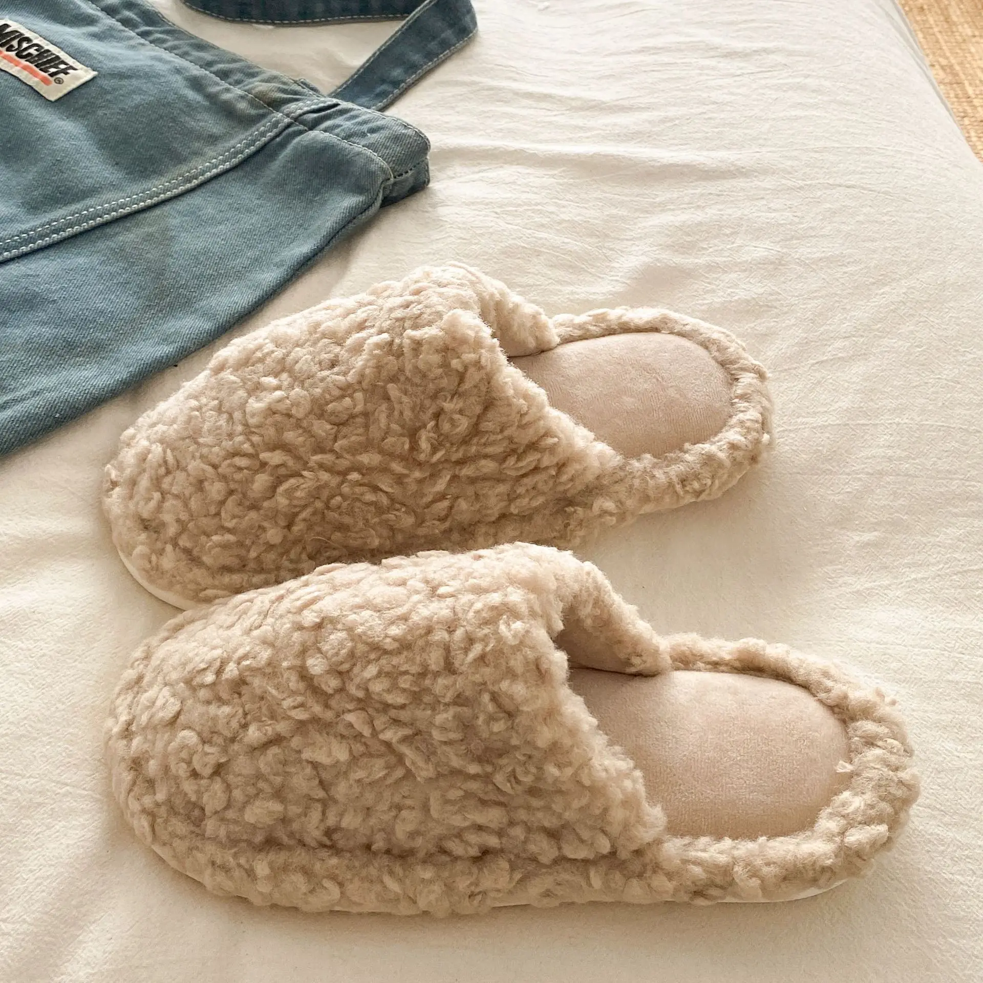 Cute Furry Slippers Women 2025 Warm Cotton - Image 3