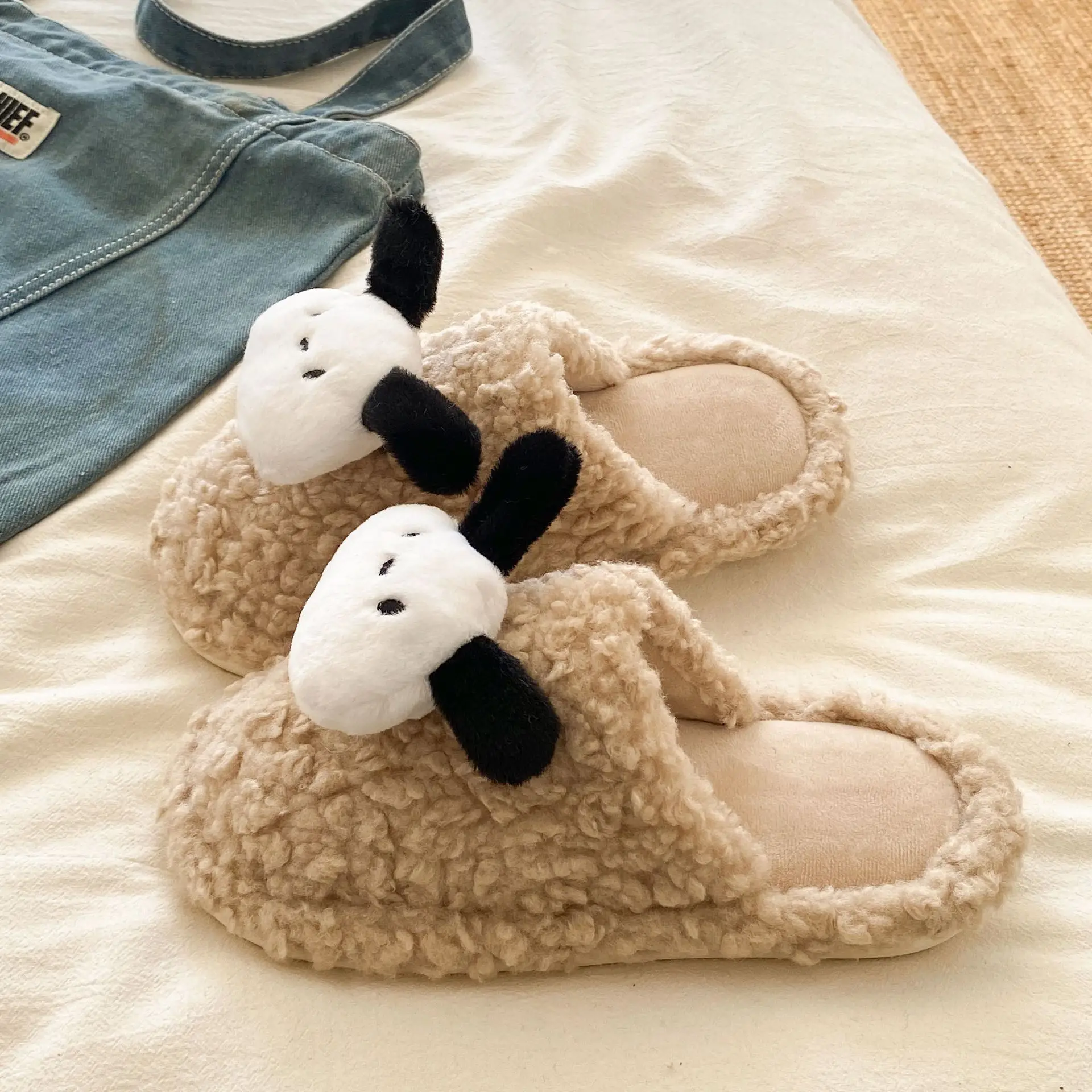 Cute Furry Slippers Women 2025 Warm Cotton - Image 30