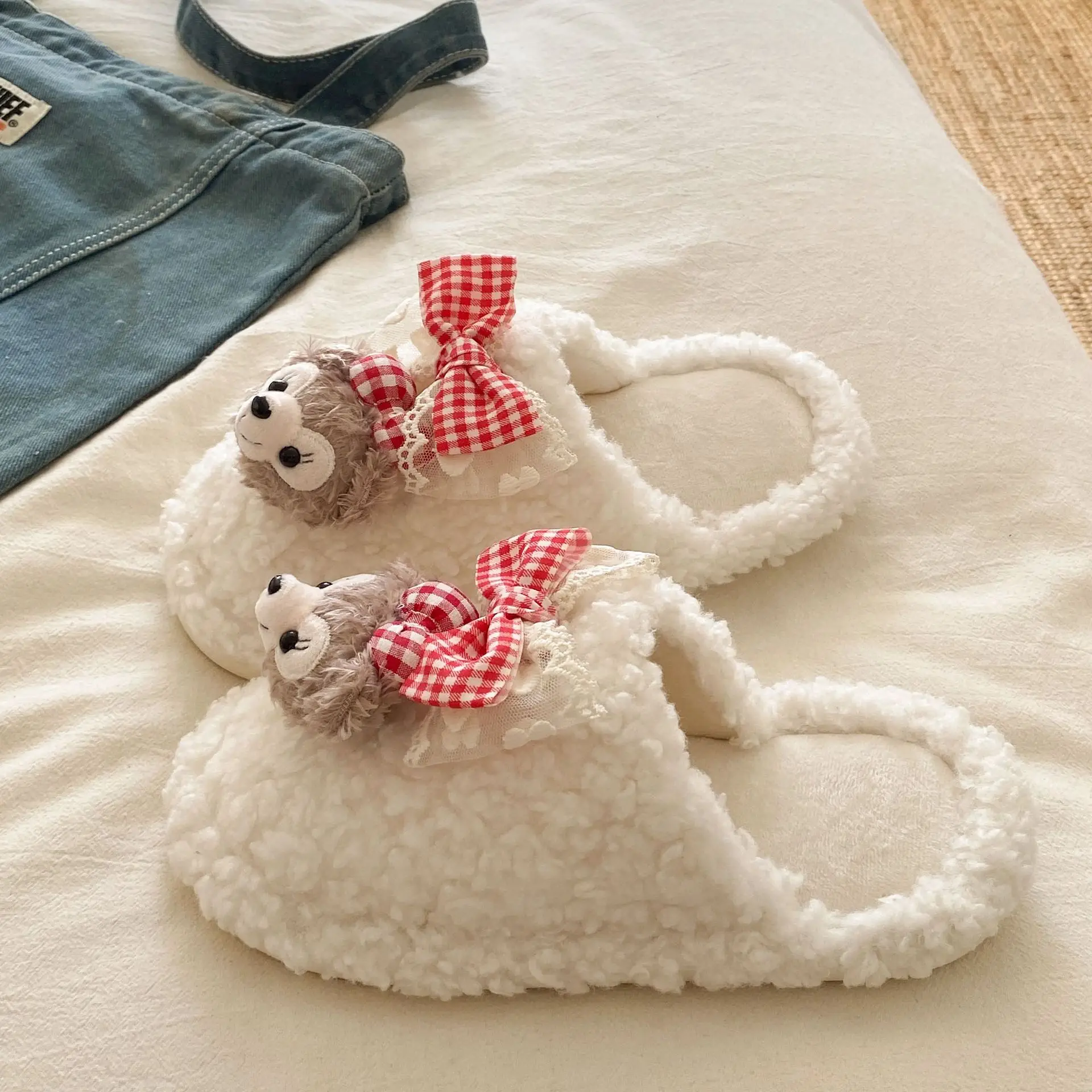 Cute Furry Slippers Women 2025 Warm Cotton - Image 5