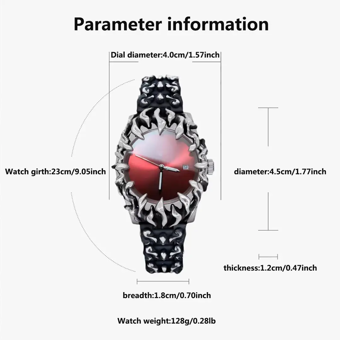 Millennial Original Y2K Alien Claw Alabaster European and American Style Niche Waterproof Quartz Watch with Luminous Feature — feature 6