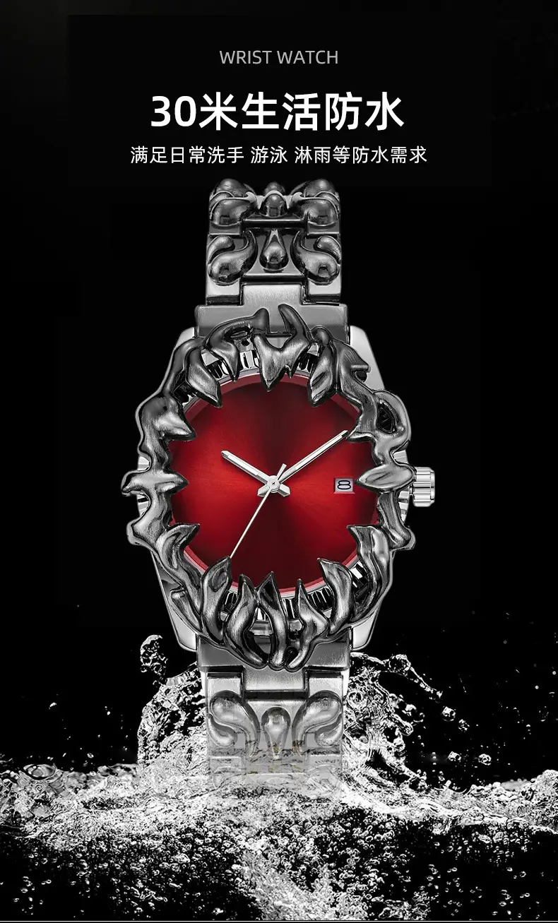 Millennial Original Y2K Alien Claw Alabaster European and American Style Niche Waterproof Quartz Watch with Luminous Feature — feature 9